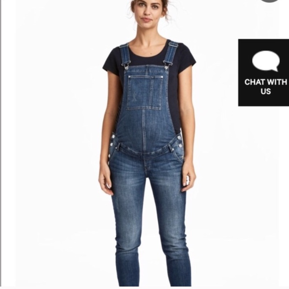 H&M Mama maternity overalls denim Size 6